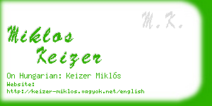 miklos keizer business card
